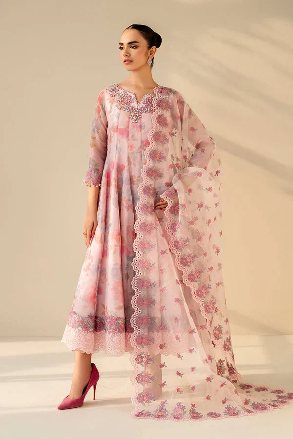 03-Piece Lawn Suit With Embroidery - Ready To Wear