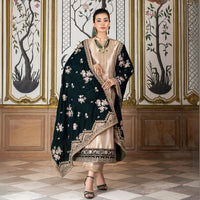 3 Piece Stitched Velvet Suit - Ready To Wear