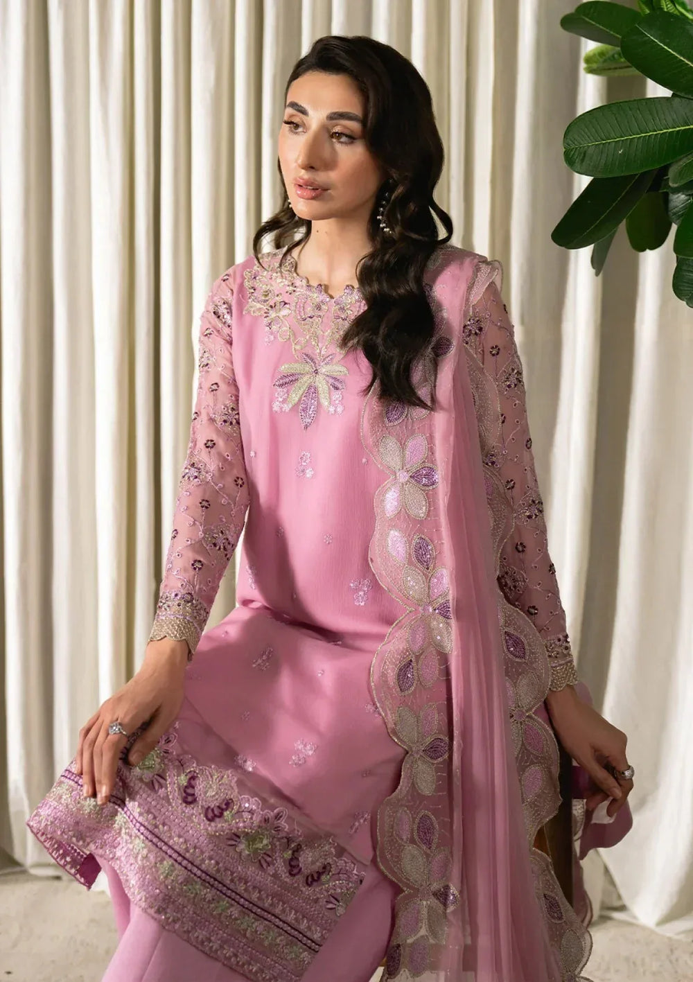 03-Piece Chiffon Suit - Ready To Wear