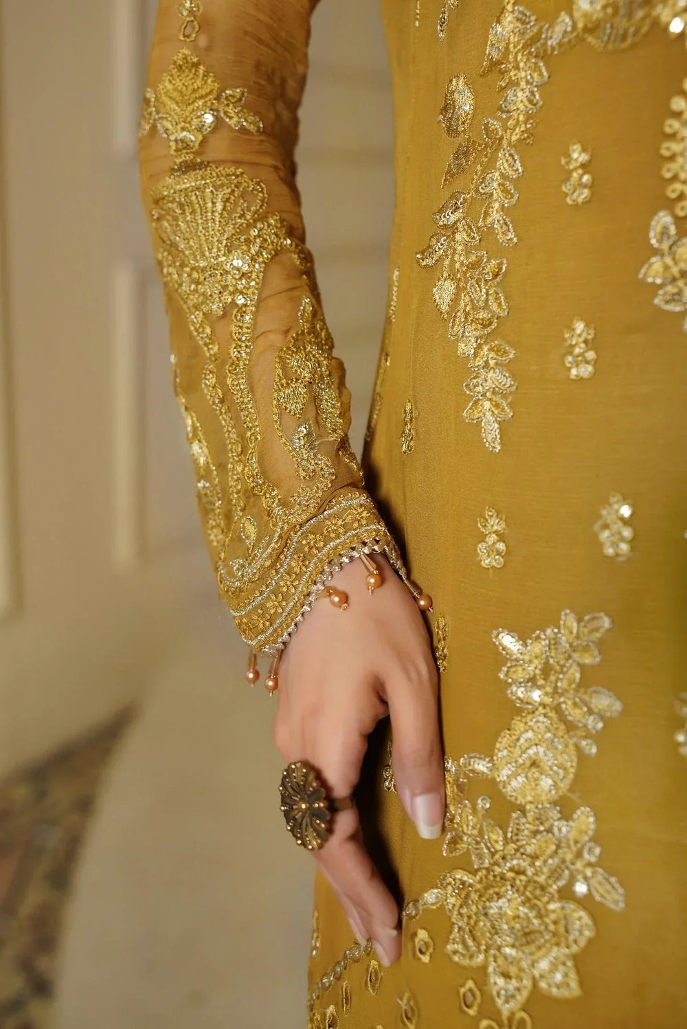 Designer Suit Embroidered Chiffon Suit Ready To Wear