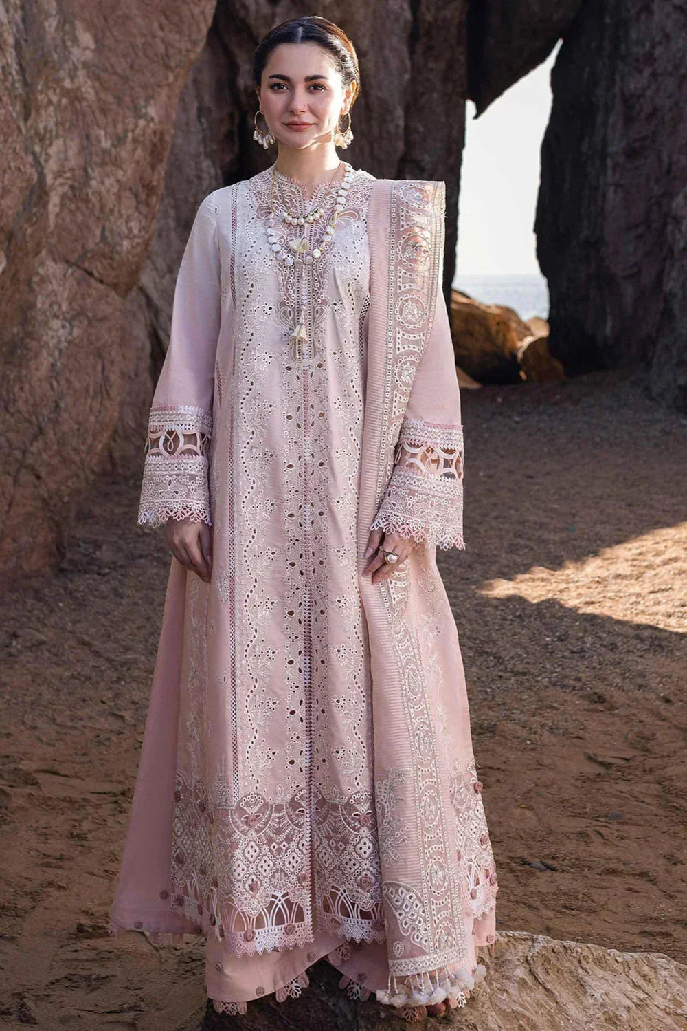 03-Piece Lawn Suit With Embroidery - Ready To Wear