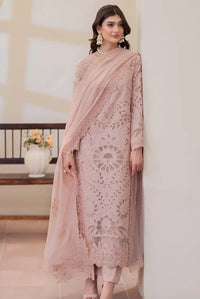 03-Piece Embroidered Lawn Suit With Chiffon Dupatta | Ready To Wear