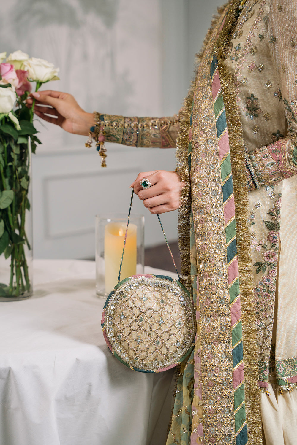 3 Piece Stitched Luxury Embroidered Suit - Ready To Wear