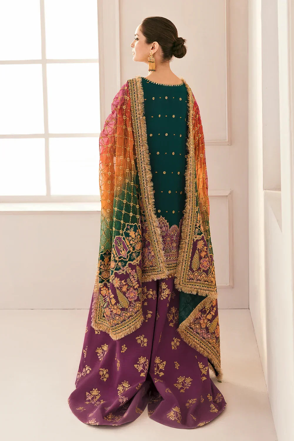 03-Piece Chiffon Suit With Heavy Embroidery - Ready To Work