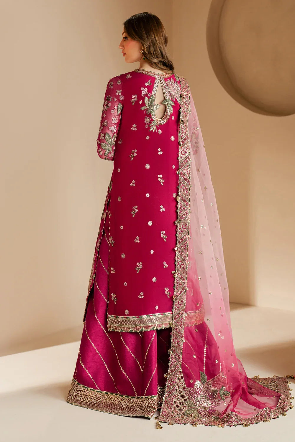 03-Piece Embroidered Chiffon Suit With Net DUpatta | Ready To Wear