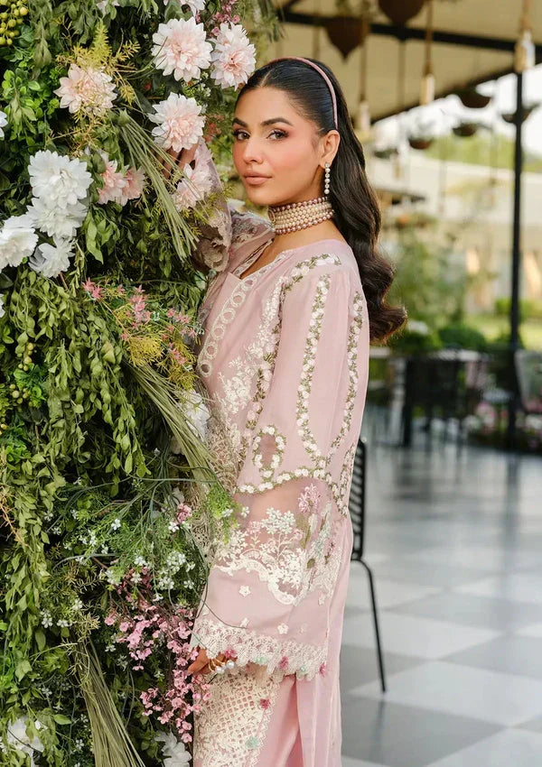 Pastel Pink Grace - Lawn Suit With Organza Dupatta | Ready To Wear