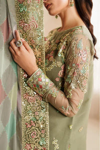 Designer Suit Olive Dazzle  3-Piece Formal Suit Ready To Wear