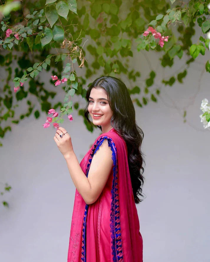 Berry Sapphire - Embroidered Lawn Suit | Ready To Wear