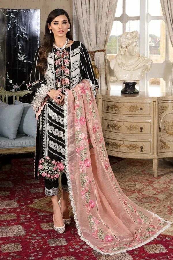03-Piece Lawn Suit With Chikankari Embroidery - Ready To Wear