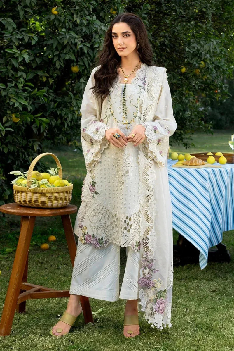 Cream Spring - Embroidered Lawn Suit | Ready To Wear