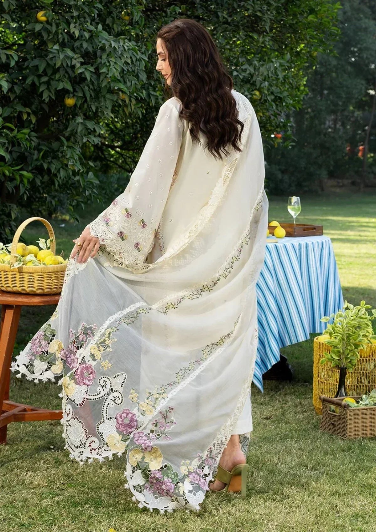 Cream Spring - Embroidered Lawn Suit | Ready To Wear