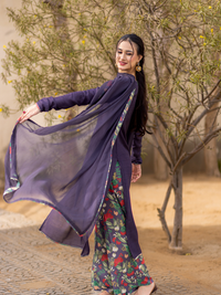 ANITA - PURPLE-ISH GREY KURTA SET