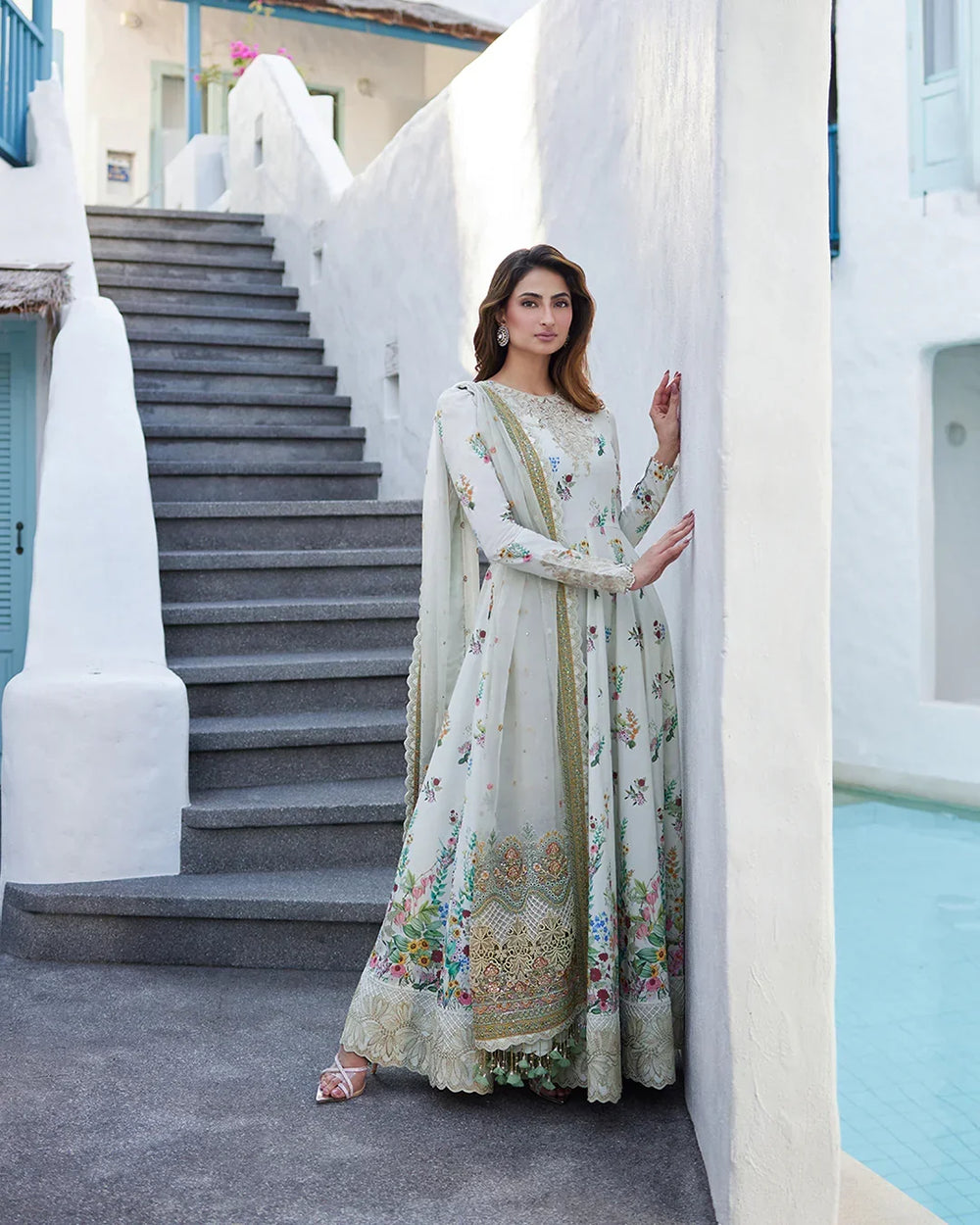 03-Piece Lawn Frock With Embroidery | Ready To Wear
