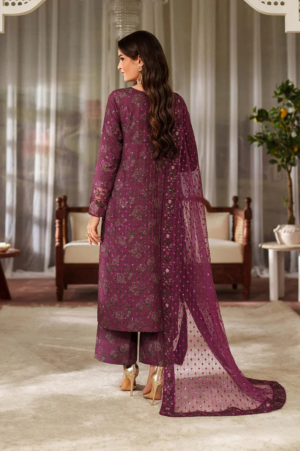 03-Piece Printed Lawn Suit With Embroidery - Ready To Wear