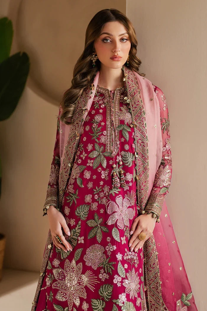 03-Piece Embroidered Chiffon Suit With Net DUpatta | Ready To Wear
