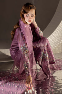 Dusty Mauve - Embroidered Chiffon Suit | Ready To Wear