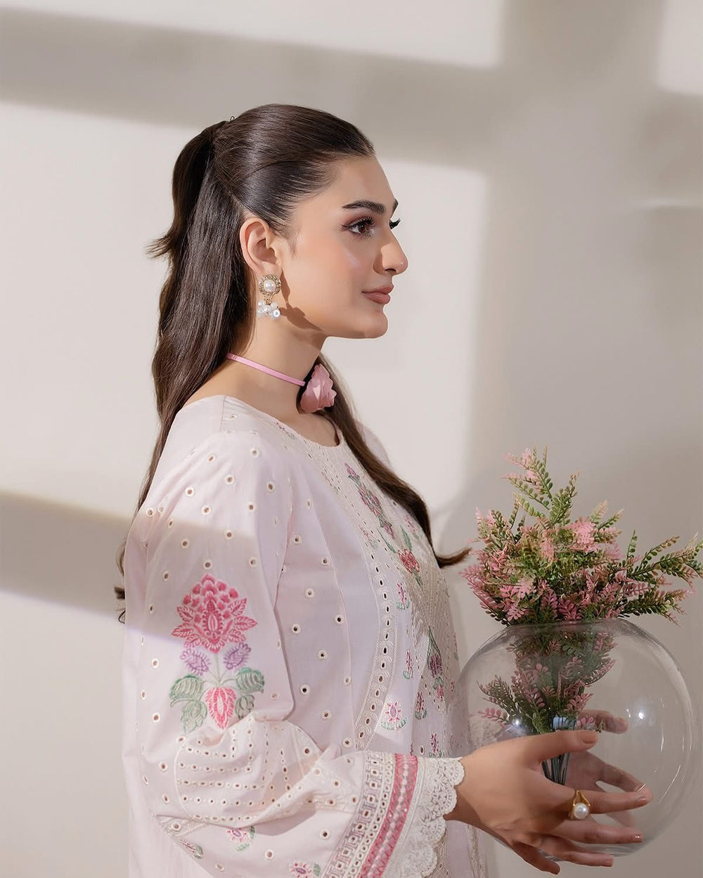 03-Piece Lawn Suit With Embroidery - Ready To Wear