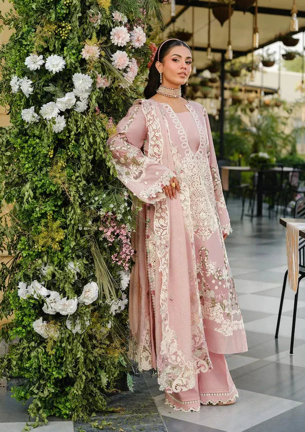 Pastel Pink Grace - Lawn Suit With Organza Dupatta | Ready To Wear