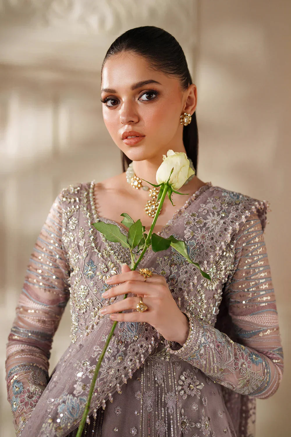 03-Piece Chiffon Suit With Heavy Embroidery - Ready To Wear