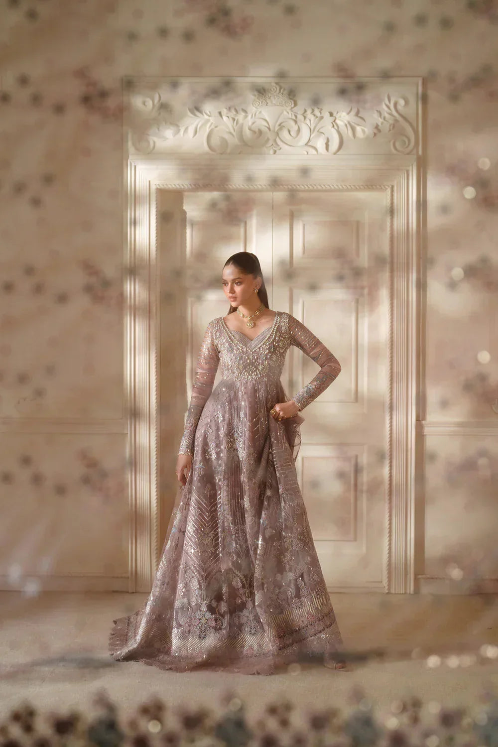 03-Piece Chiffon Suit With Heavy Embroidery - Ready To Wear