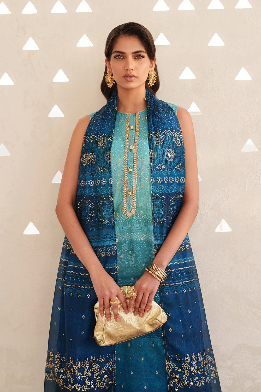 Marine Deep - 3 Piece Lawn Suit | Ready To Wear