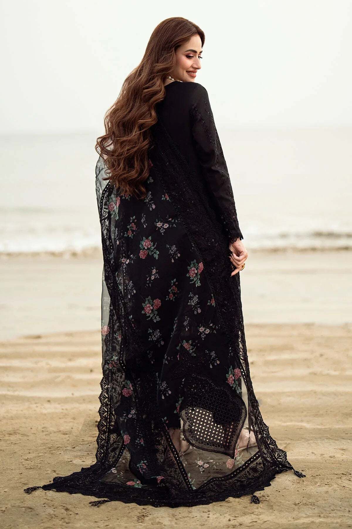 3 Piece Embroidered Chikankari Lawn Suit - Ready To Wear