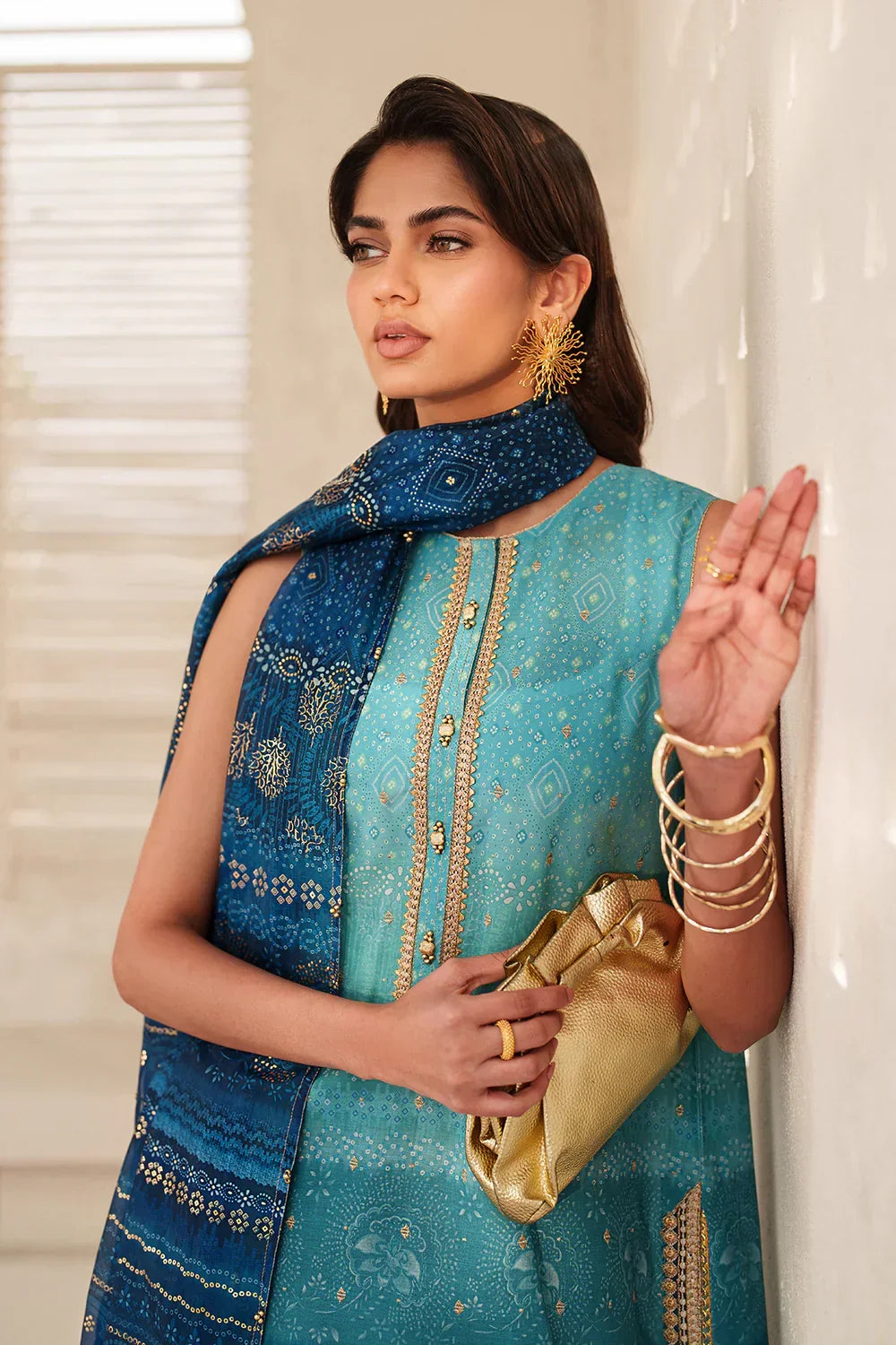 Marine Deep - 3 Piece Lawn Suit | Ready To Wear