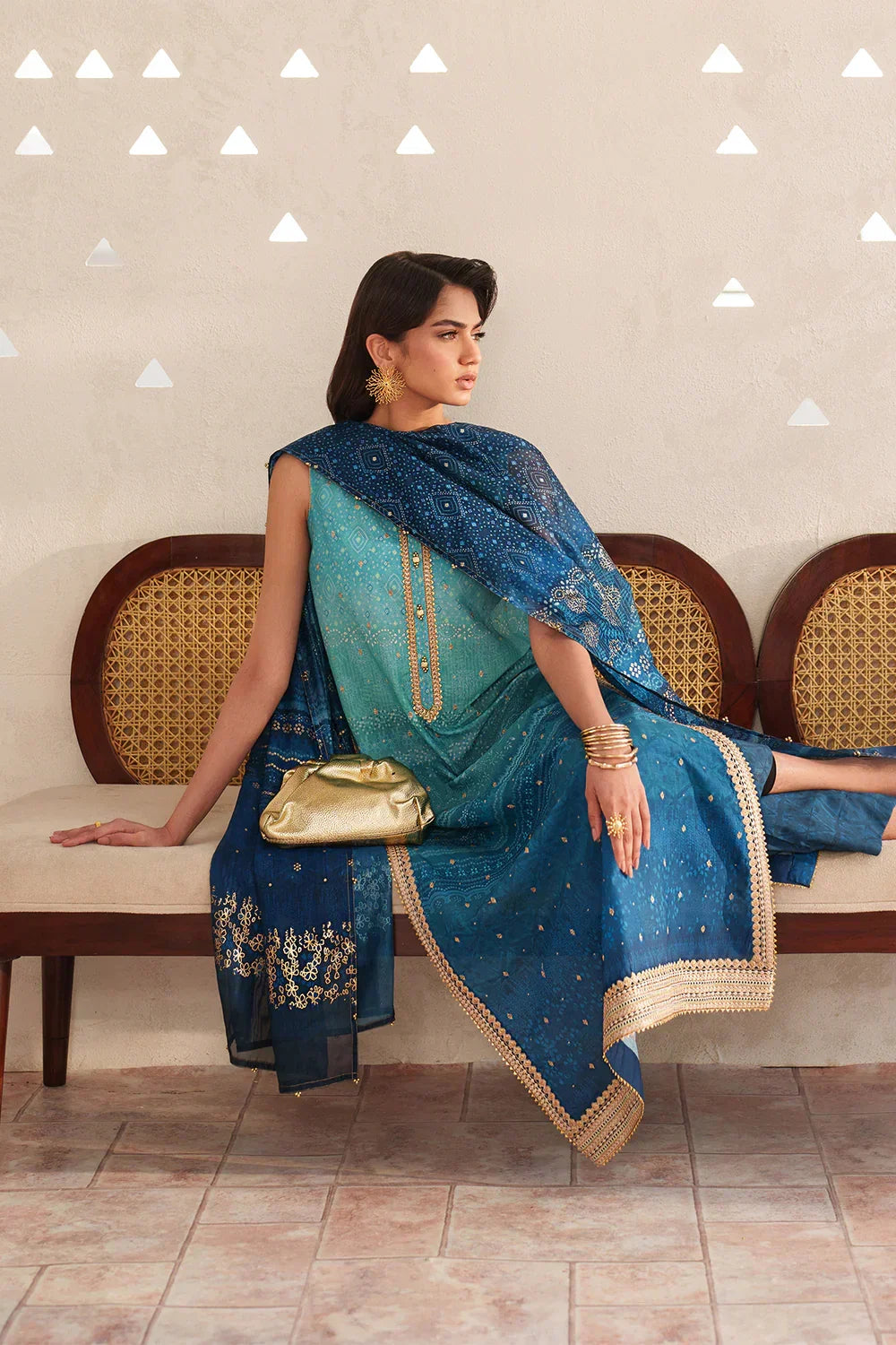 Marine Deep - 3 Piece Lawn Suit | Ready To Wear