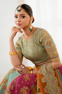 03-piece Embroidered Silk Lehanga With Organza Dupatta | Ready To Wear