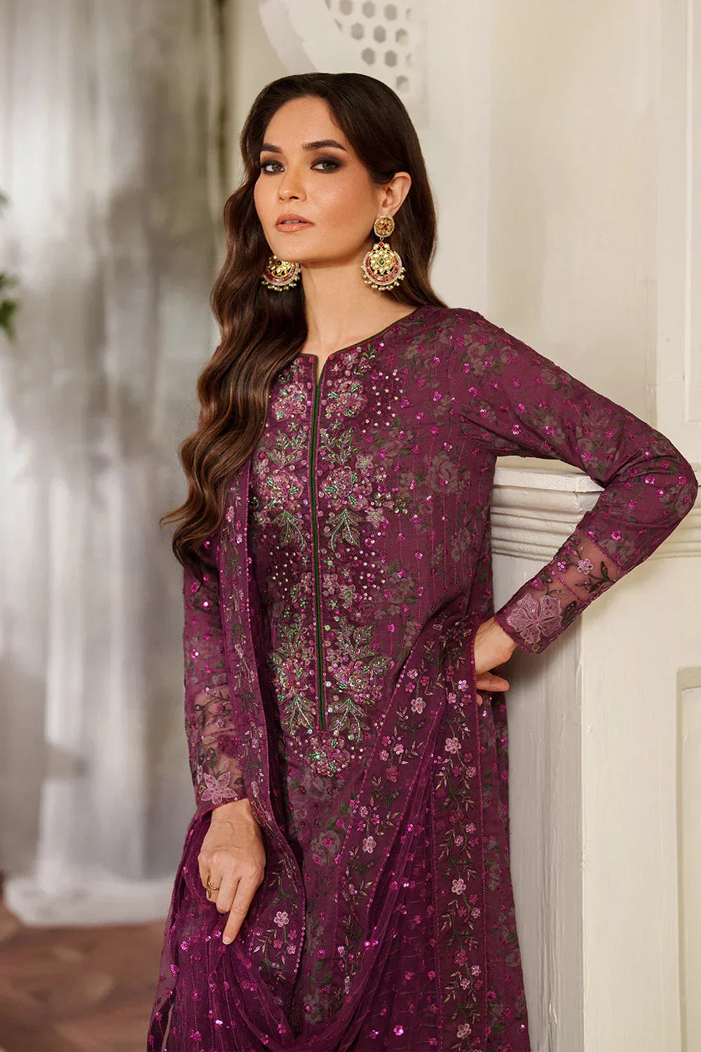 03-Piece Printed Lawn Suit With Embroidery - Ready To Wear