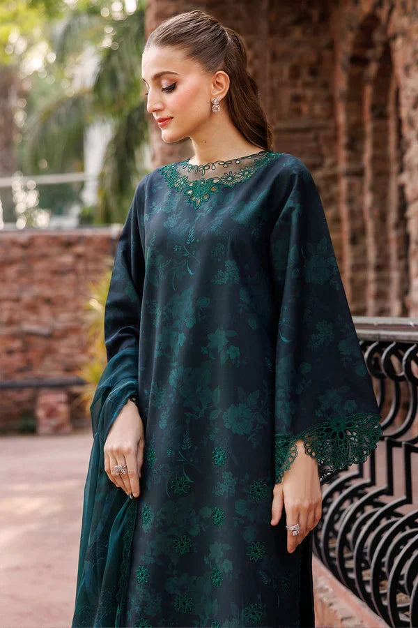 03-Piece Lawn Suit With Embroidery- Ready To Wear