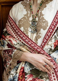 3 Piece Stitched Women's Embroidery Lawn Suit - Ready To Wear