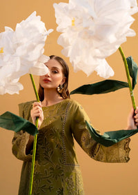 03-Piece Cotton Suit With Embroidery - Ready To Wear