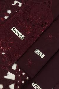 Luxurious Maroon Embroidered Velvet Ready To Wear