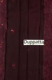 Luxurious Maroon Embroidered Velvet Ready To Wear