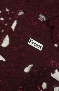 Luxurious Maroon Embroidered Velvet Ready To Wear