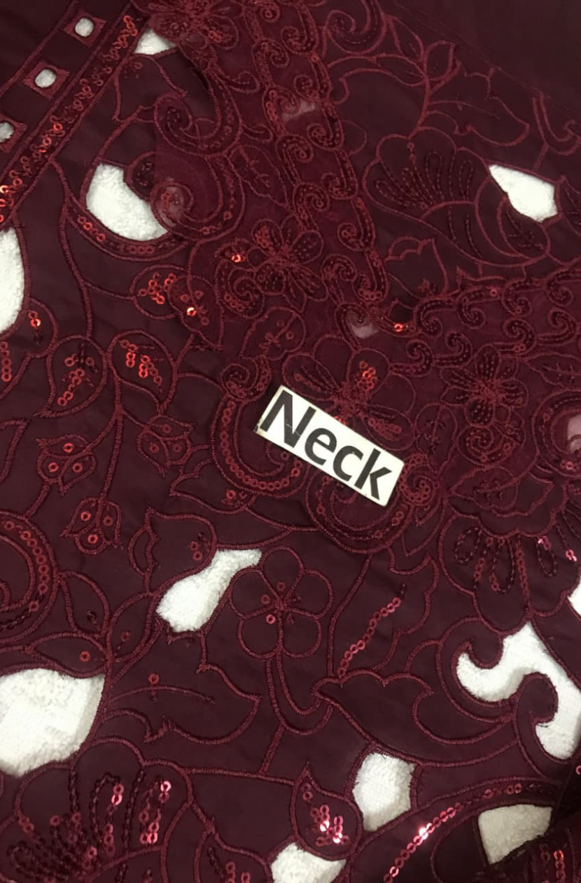 Luxurious Maroon Embroidered Velvet Ready To Wear