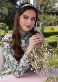 03-Piece Printed Lawn Suit With Chikankari Embroidery- Ready To Wear
