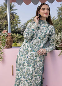 03-Piece Printed Lawn Suit With Chikankari Embroidery- Ready To Wear