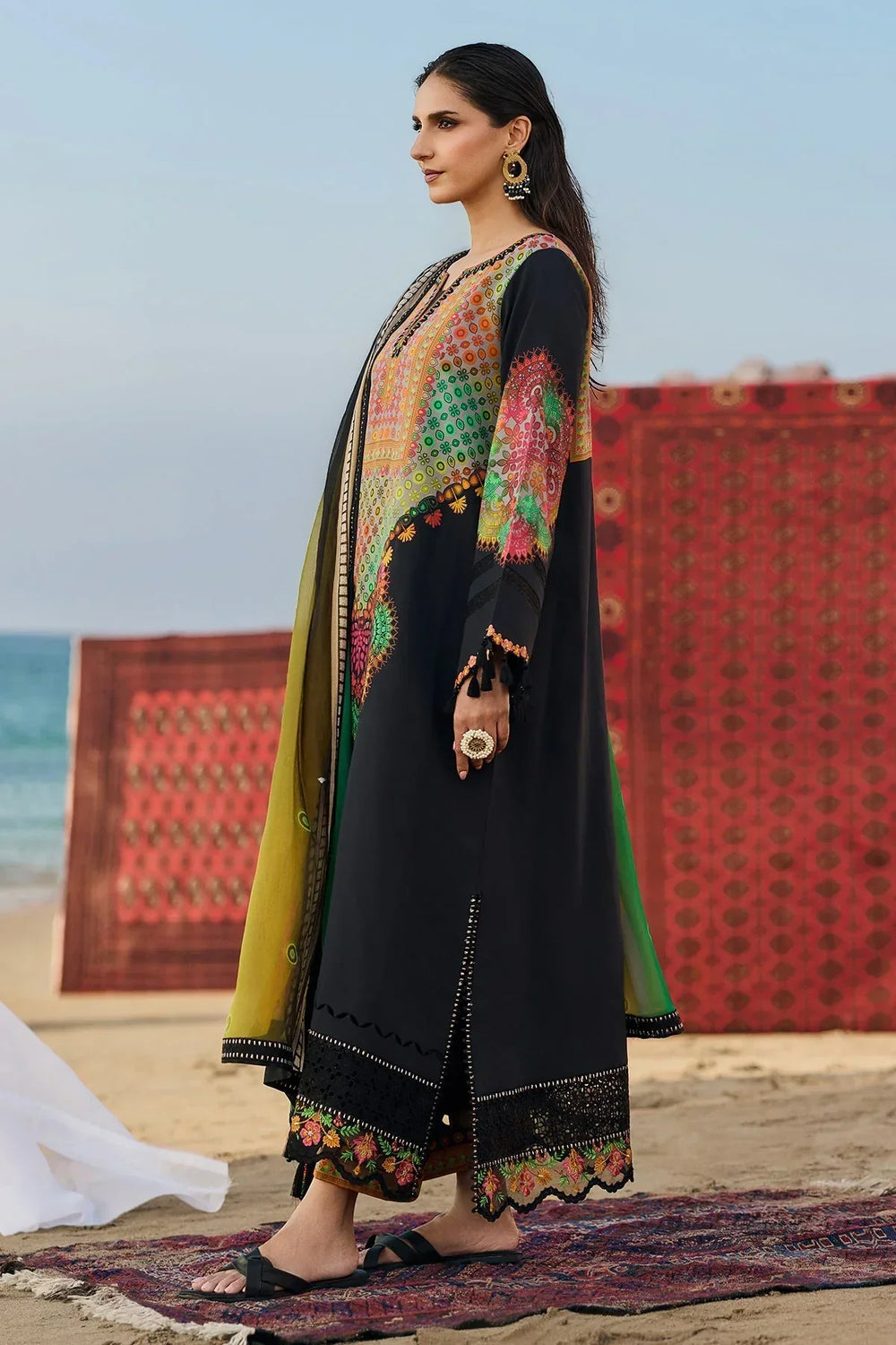 03-Piece Printed Lawn Suit - Ready To Wear