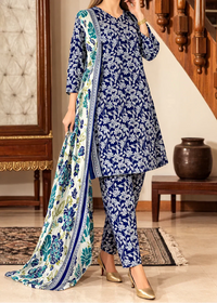 03-Piece Printed Lawn Suit - Ready To Wear