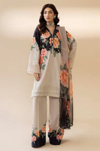 03-Piece Printed Lawn Suit With Chikankari Embroidery – Ready To Wear
