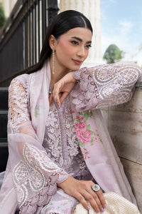 Soft Purple - Embroidered Lawn Suit With Printed Silk Dupatta | Ready To Wear