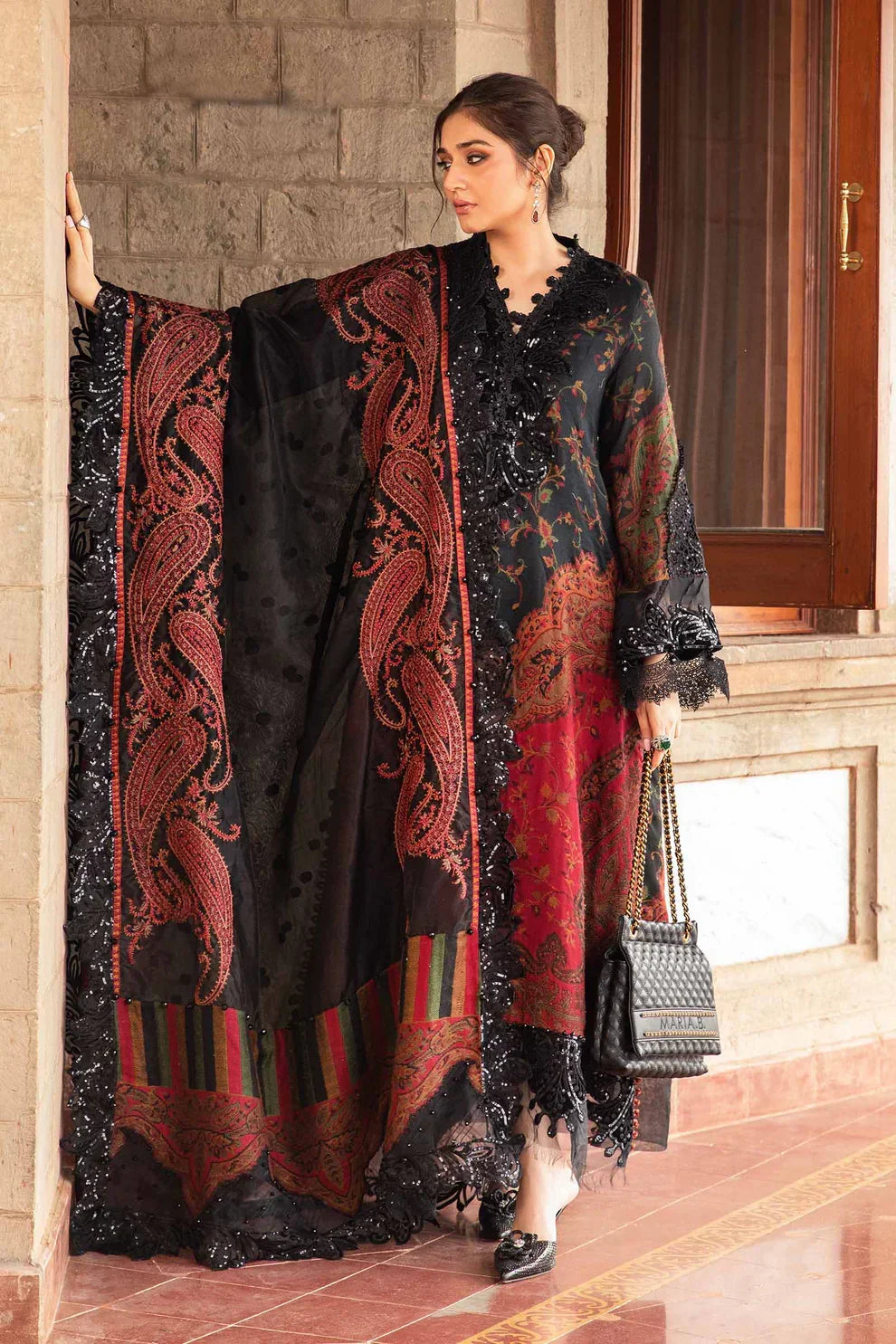03-Piece Printed Lawn Suit With Embroidered - Ready To Wear