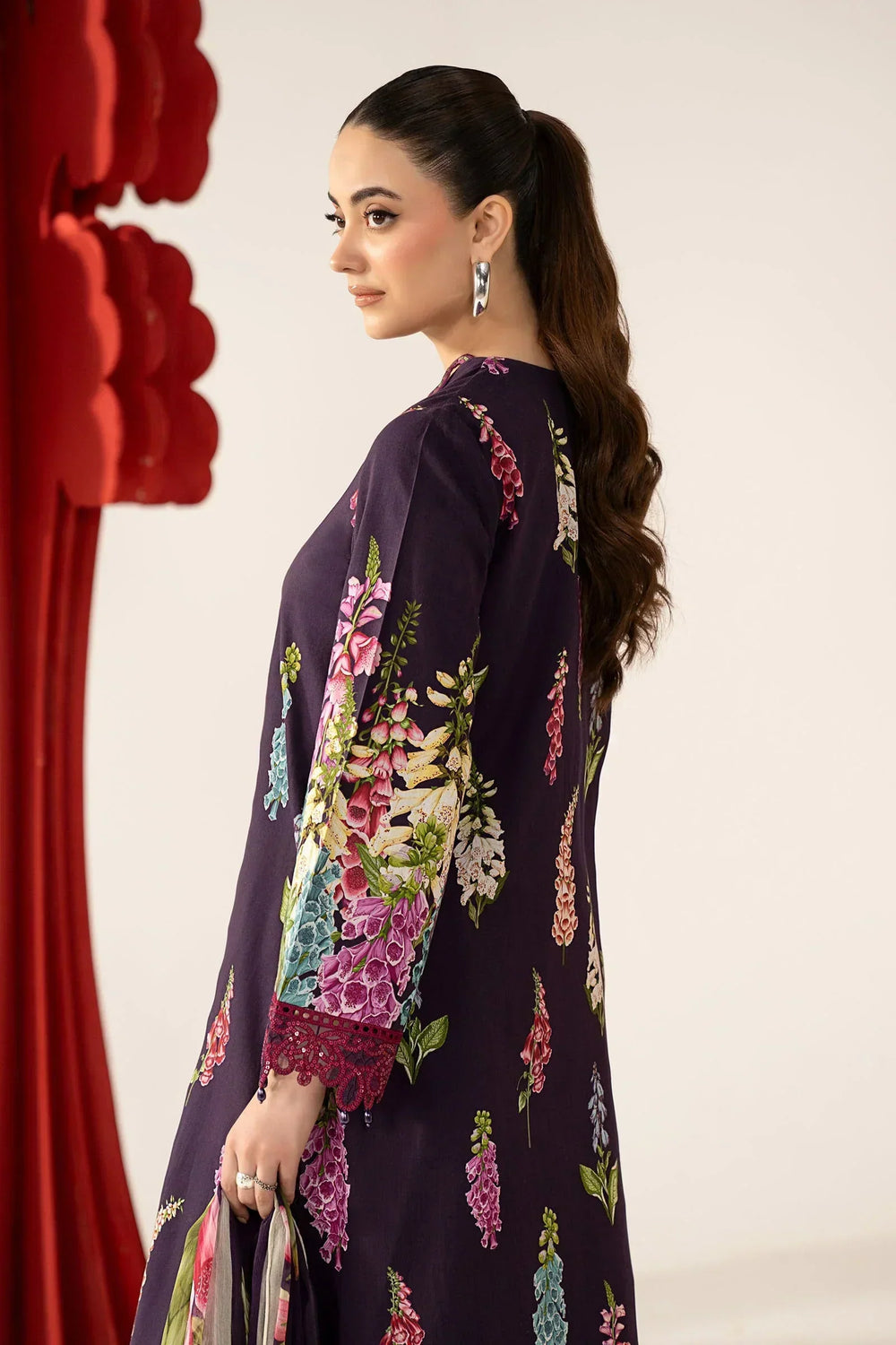 03-Piece Printed Lawn Suit With Chiffon Dupatta | Ready To Wear