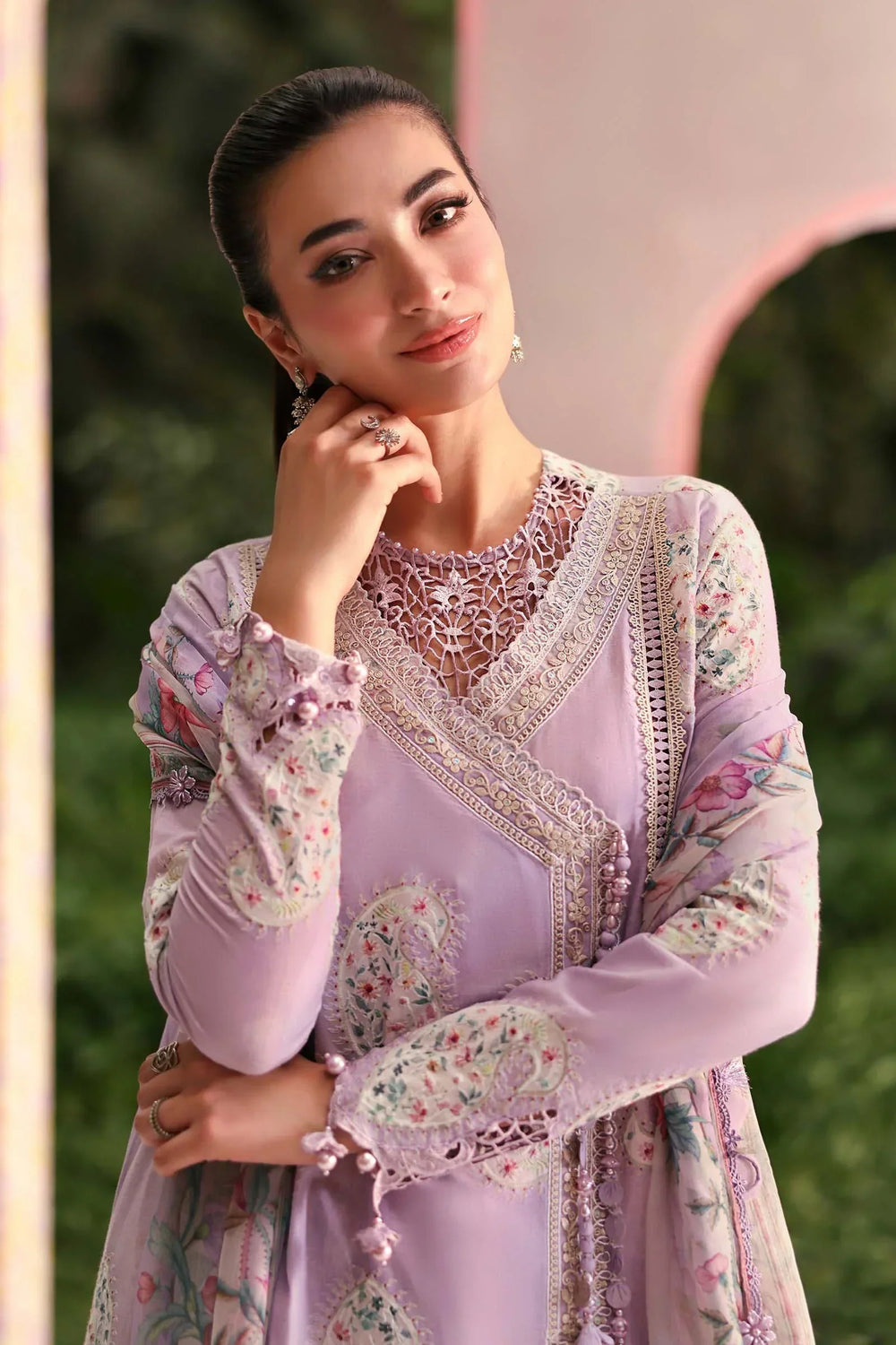 03-Piece Printed Lawn Suit With Chiffon Dupatta | Ready To Wear