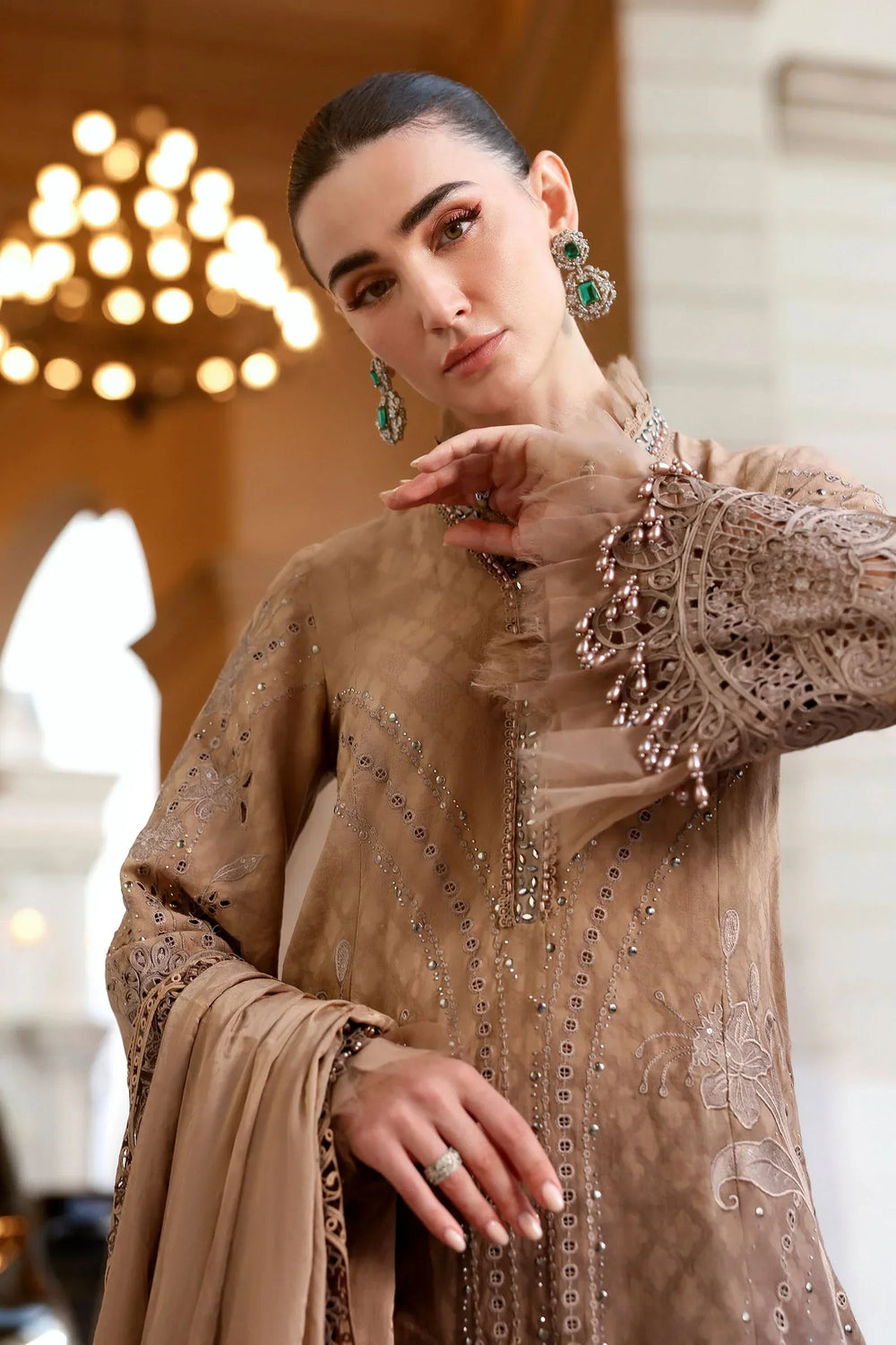 03-Piece Embroidered Printed Chiffon Suit | Ready To Wear