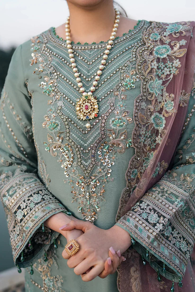 03-Piece Chiffon Suit With Embroidery - Ready To Wear