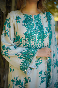 3 Piece Stitched Printed Lawn Suit - Ready To Wear