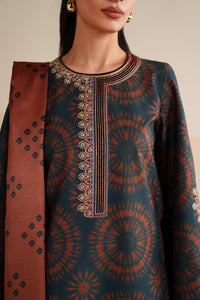 3 Piece Stitched Printed Lawn Suit - Ready To Wear